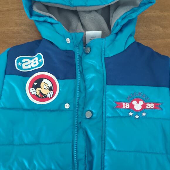 DISNEY store Boys/kids blue Mickey mouse hood/long sleeve down Jacket size 4 EUC - Picture 12 of 12